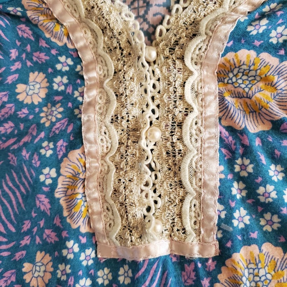 Free People Sweet Poland Boho Peasant Tunic Top XS - Picture 8 of 16